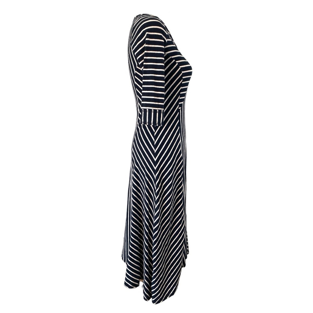 Saturday Sunday Maxi Dress Fit & Flare Black/White Stripes Size XS - Picture 2 of 7